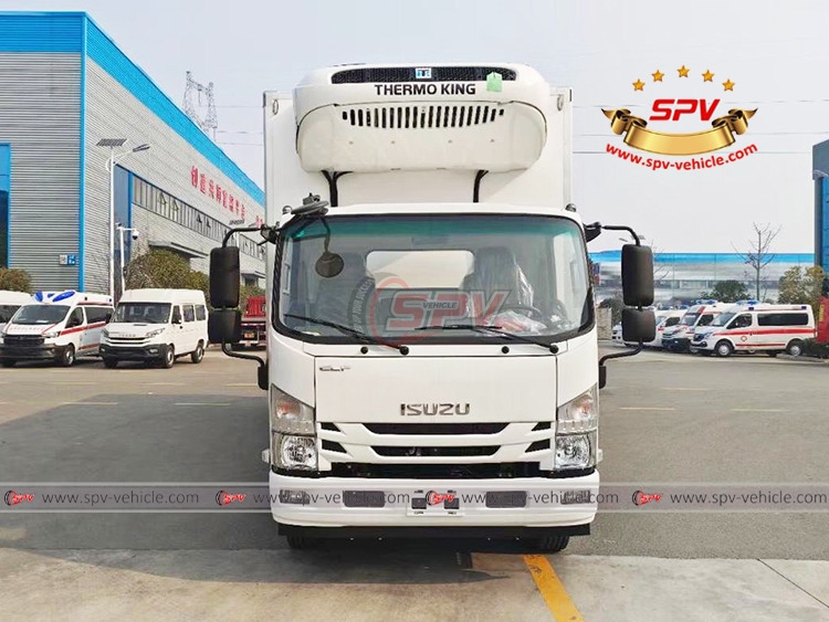 4 Ton Cooler Van Truck ISUZU - Front Side View